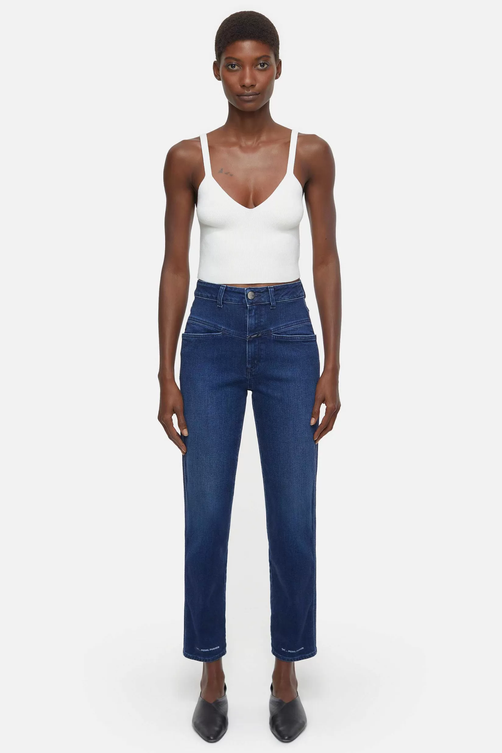 Clearance CLOSED Heritage Jeans - Stijlnaam Pedaalduwer Donkerblauw